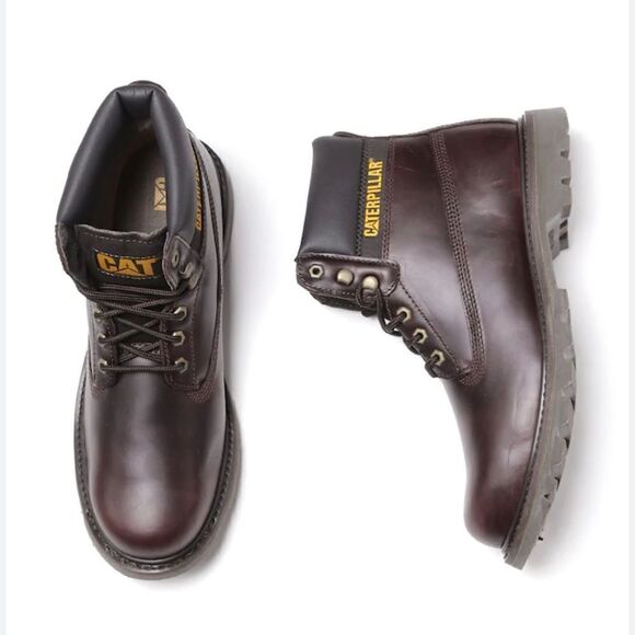 CAT Men Burgundy Colorado Leather Boots Size 12 B52 - Picture 1 of 13